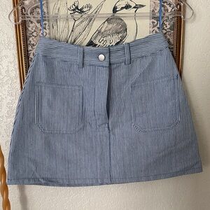 Striped Blue Mini Skirt